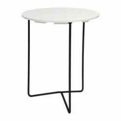 Grythyttan Stålmöbler Table 6B bord Vitoljad ek-svart Ø60 cm