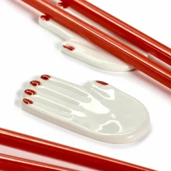 Clearance Serax Table Nomade ätpinnar med hållare 6 delar Röd