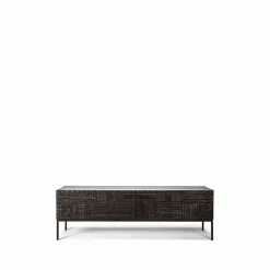 Ethnicraft Tabwa mediabänk Svart teak 51x160 cm