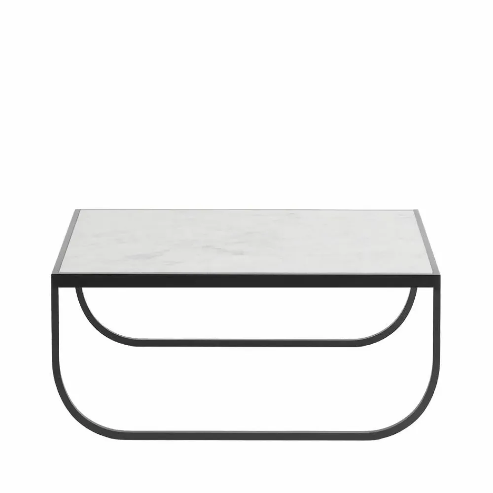 Asplund Tati High soffbord marmor vit char grey stativ