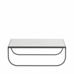 Asplund Tati Low soffbord marmor vit storm grey stativ