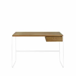 Asplund Tati skrivbord valnötsbetsad ek (p4) 1 låda p4 stativ white