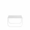 Asplund Tati Square soffbord marmor vit vitt stativ