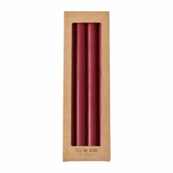Discount Tell Me More dinner stearinljus 28 cm 4-pack Mörkröd