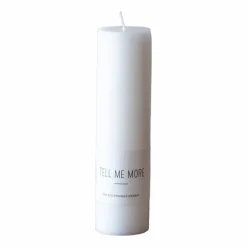 Tell Me More stearinljus M 15 cm Vit