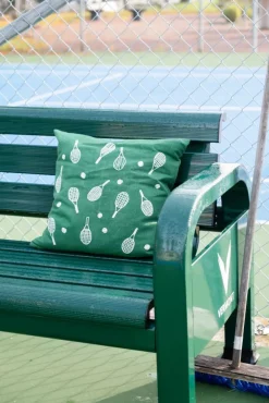 Clearance Fine Little Day Tennisracket kuddfodral 48x48 cm Green