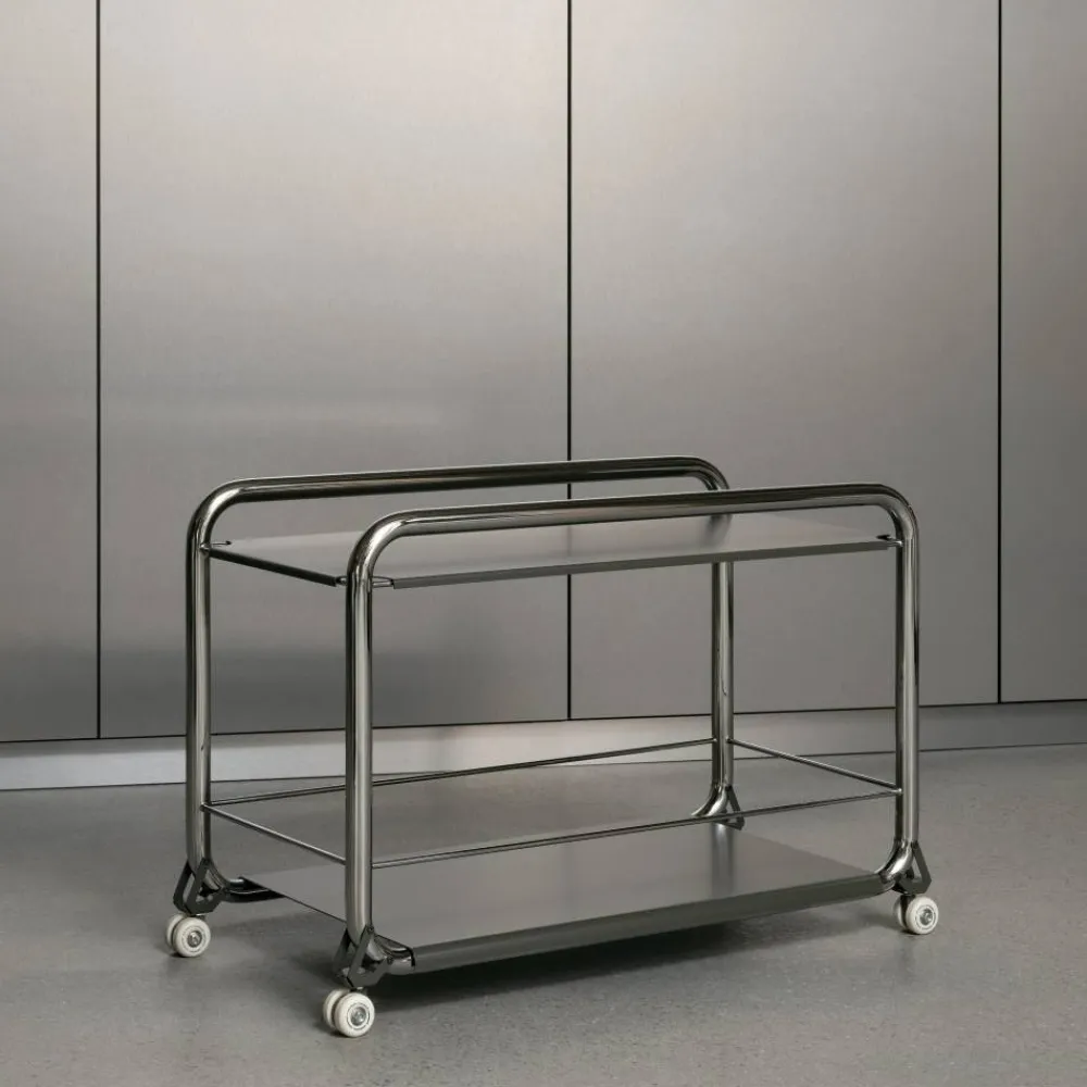 Lammhults Tension rullvagn Krom-graphit texture