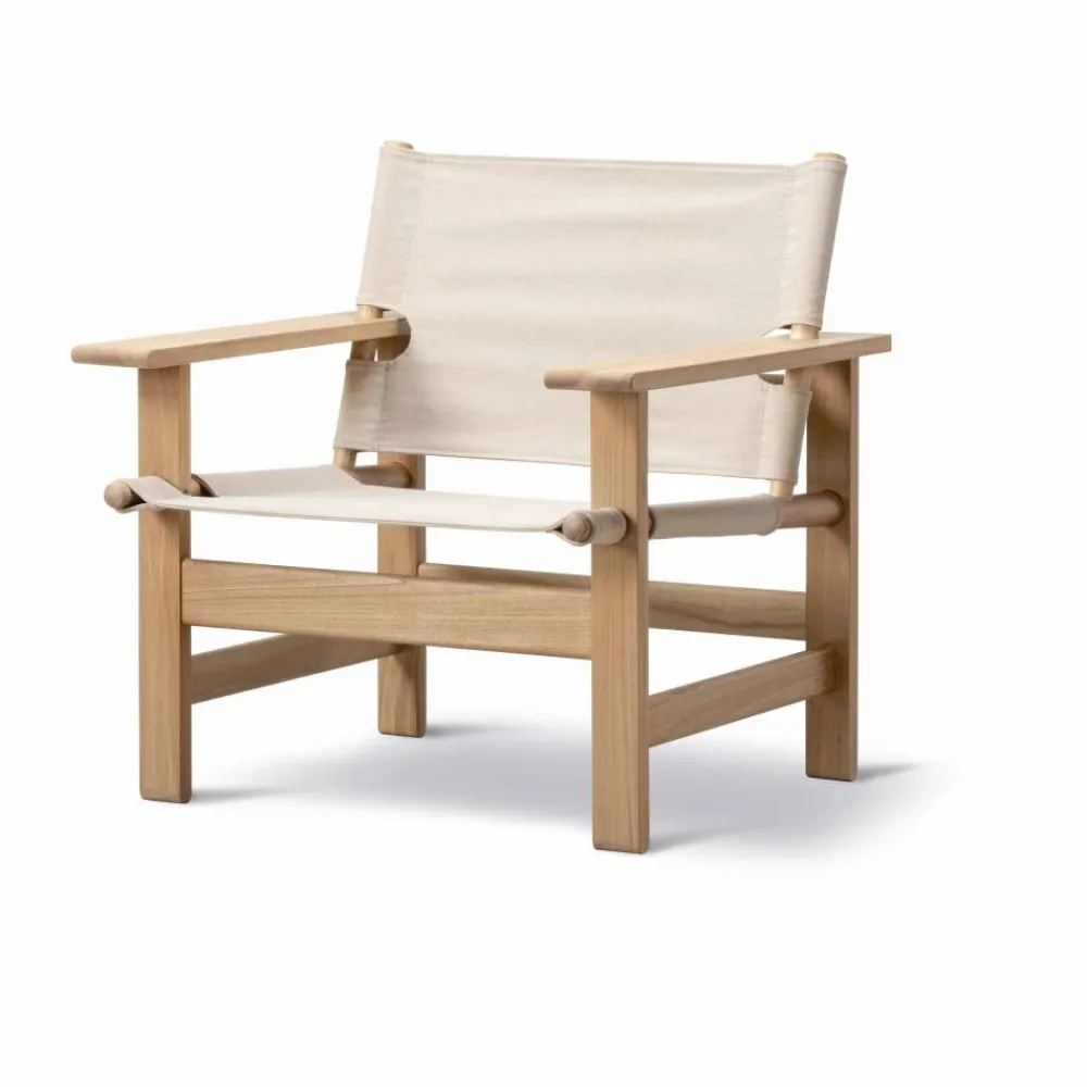 Hot Fredericia Furniture The Canvas Chair outdoor fåtölj Teak-performance canvas