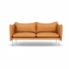 Fogia Tiki soffa 2-sits Vintage Cognac-polished stainless steel