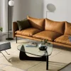 Discount Fogia Tiki soffa 3-sits Vintage cognac-svarta stålben