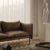 Fogia Tiki soffa 2-sits Vintage Tabacco-svarta stålben
