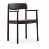 Normann Copenhagen Timb karmstol Brown ash-Ultra Leather Chocolate