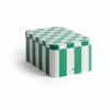 Best HAY Tin Container förvaringsburk small Green-off white
