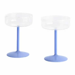 HAY Tint coupeglas 20 cl 2-pack Clear-jade light blue