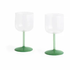 HAY Tint vinglas 25 cl 2-pack Clear-jade light green-jade dark green