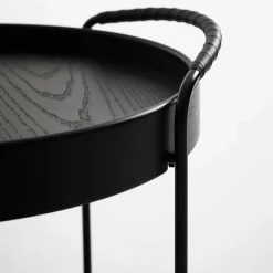 Outlet Karl Andersson & Söner Trayo brickbord Ø40 cm laminat Svart kromstativ ekkant