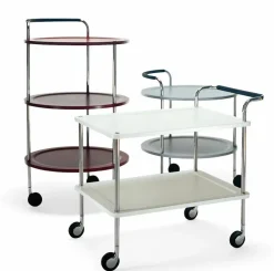 Discount SMD Design Trolley Round Basic serveringsvagn mörkgrå kromstativ