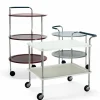 SMD Design Trolley Round Basic serveringsvagn vinröd kromstativ