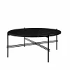 GUBI TS Round soffbord black marquina marble ø80 svart stativ