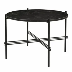 Sale GUBI TS soffbord svarta ben Ø 55 cm svart marmor