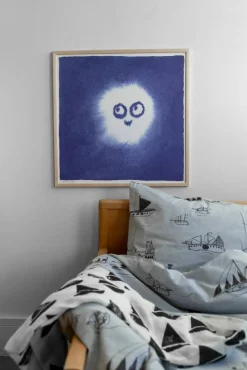 Best Fine Little Day Tufs poster 50x50 cm Blå-vit