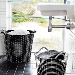 KORBO Tvättsäck till korg svart 65 l