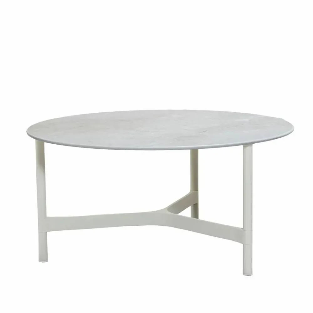 Cane-line Twist soffbord large Ø90 cm Fossil grey-white