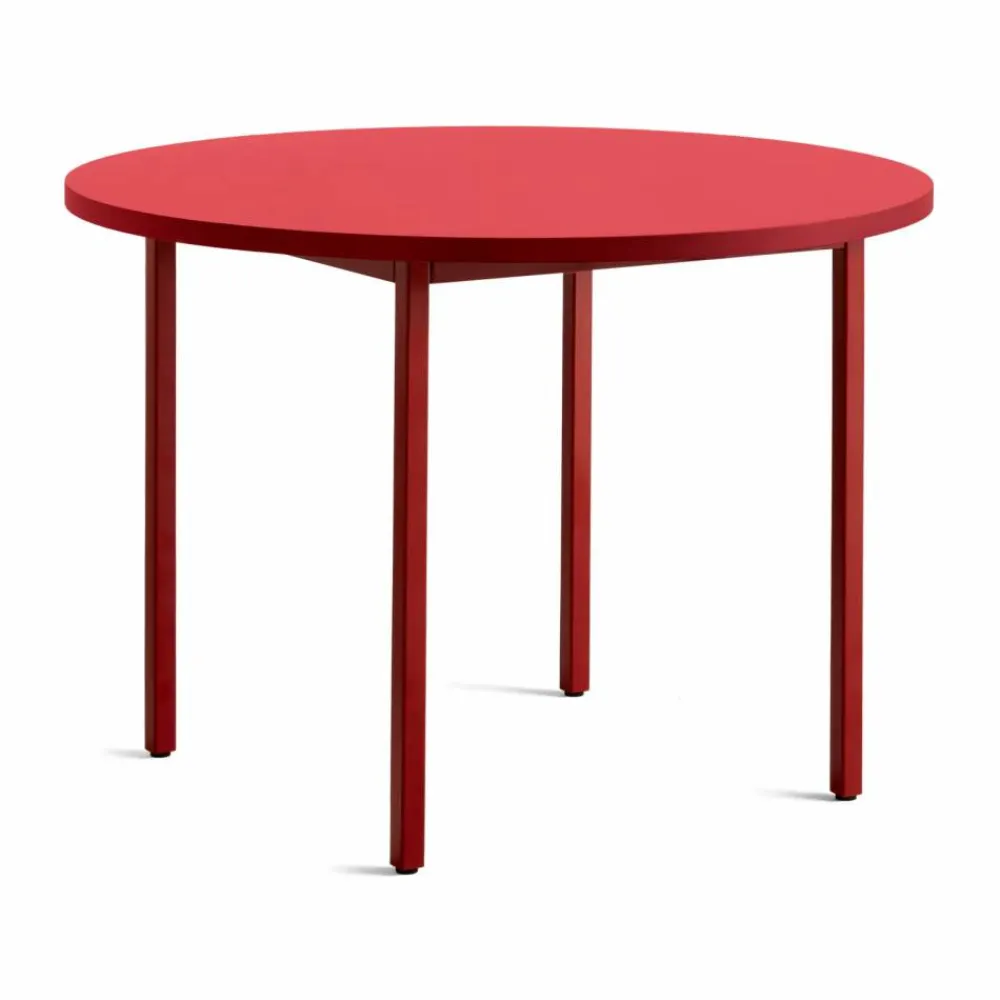 HAY Two-Colour matbord Ø105 cm Maroon red-red