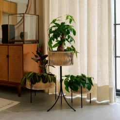 Audo Copenhagen Umanoff planter blomlåda rotting-stål h27 cm Ø27 cm