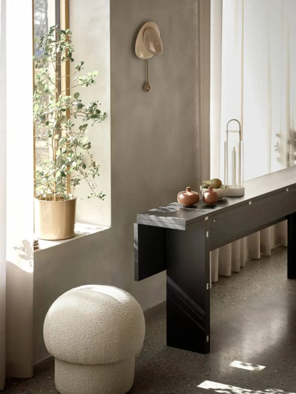 Design House Stockholm Uno puff Ø50 cm Cream