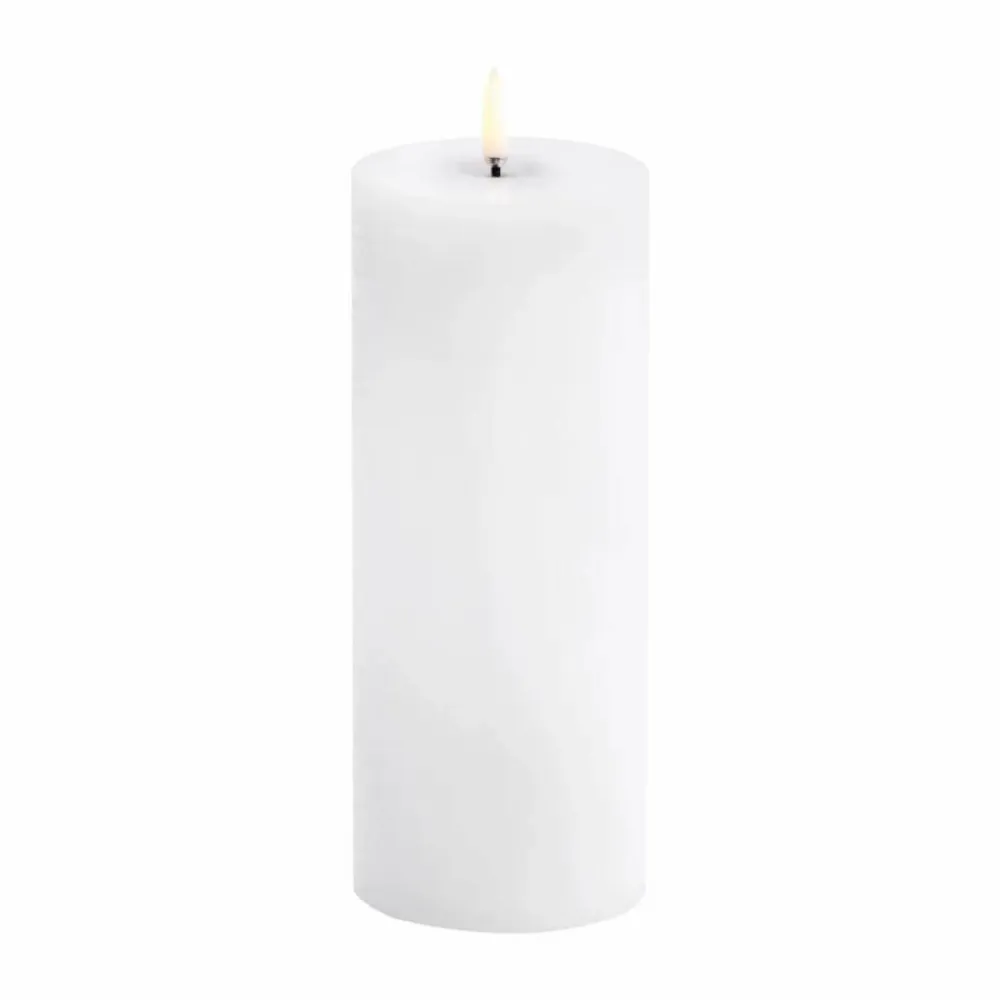 Discount Uyuni Lighting Uyuni LED Blockljus melted Vit rustic Ø7 8x20 cm