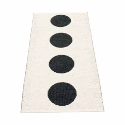 Pappelina Vera gångmatta black/vanilla 70x150 cm