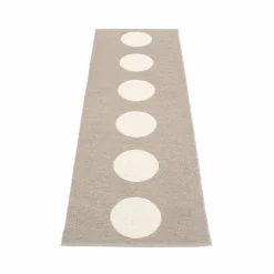 Hot Pappelina Vera gångmatta mud/vanilla 70x225 cm