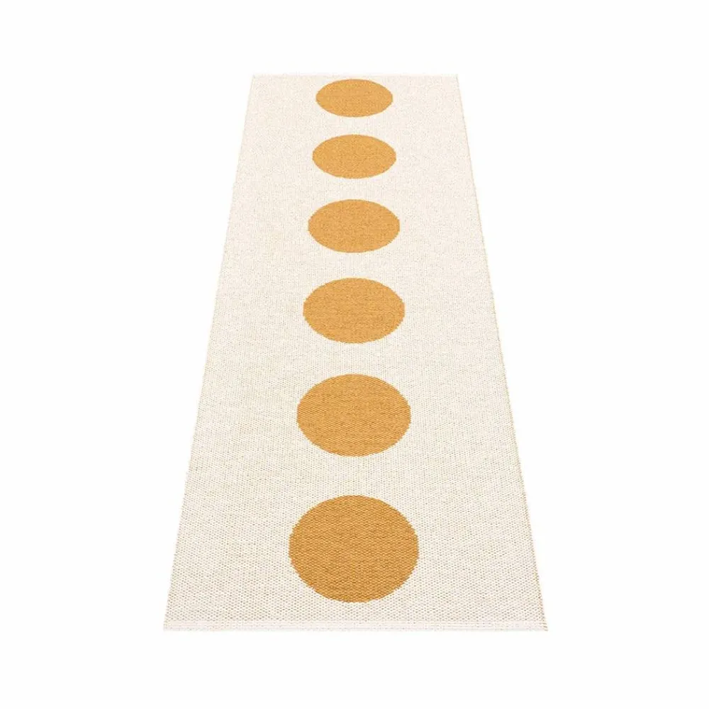 Outlet Pappelina Vera gångmatta ochre/vanilla 70x150 cm