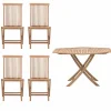 Skargaarden Viken matgrupp - 1 bord och 4 stolar - teak