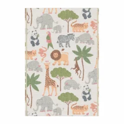 Barn Ekelund Linneväveri Vilda Vänner babyfilt 72x105 cm Multi