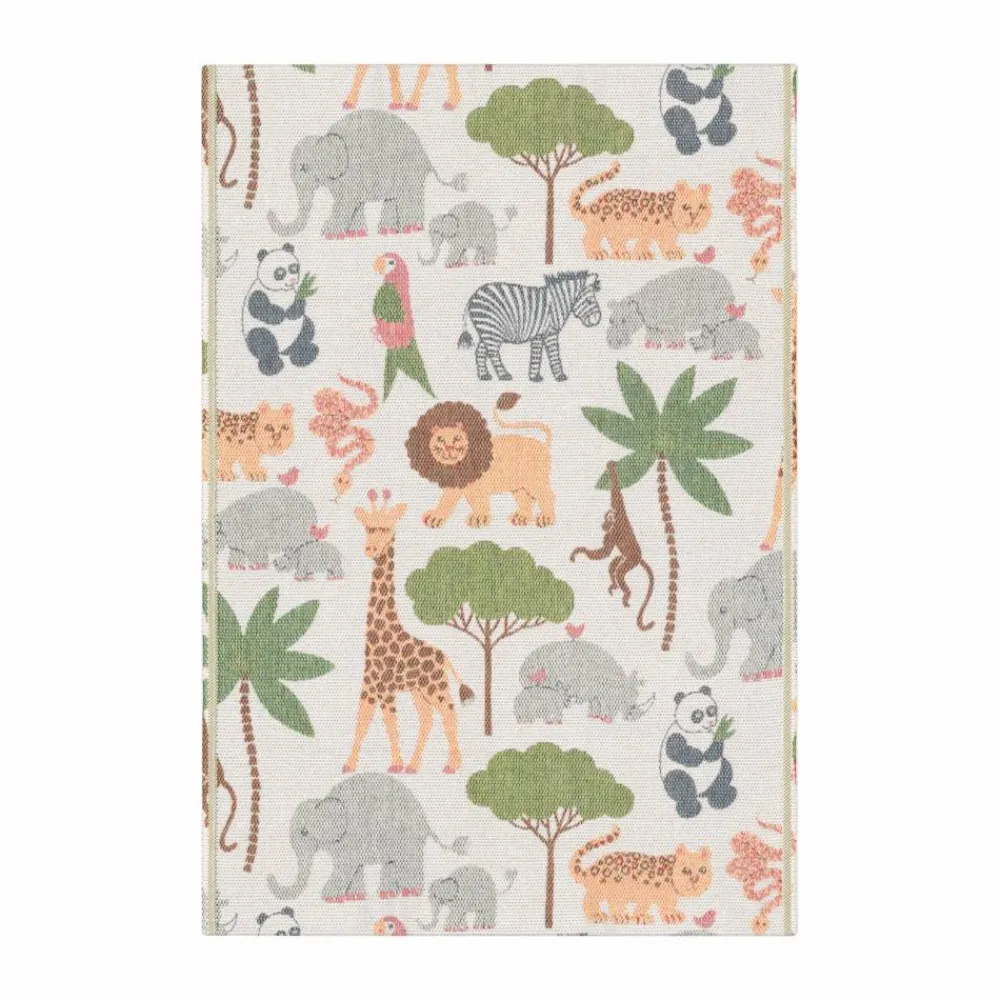 Barn Ekelund Linneväveri Vilda Vänner babyfilt 72x105 cm Multi