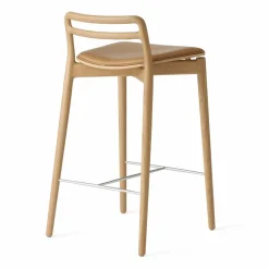 Online Vipp 484 Cabin counter barstol 83 cm Light oak-sand leather