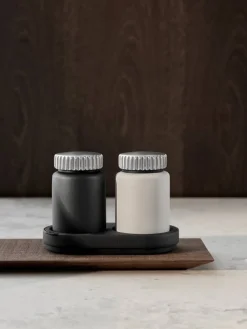 Vipp 623 salt- & pepparkvarn set med ställ Grey-black