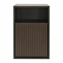 Vipp 672 sängbord Mörk ek-ljus aluminium vägg 31 5x48x38 cm