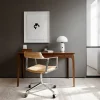 Vipp 452 Swivel kontorsstol med hjul Pol. aluminium-sand leather