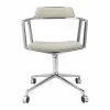 Vipp 452 Swivel kontorsstol med hjul Wavy off white-light grey-pol. aluminium