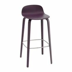 Clearance Muuto Visu barstol 75 cm Dark plum