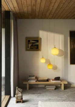 Sale Louis Poulsen VL45 Radiohuspendel Ø17 5 cm Brass-amber glass