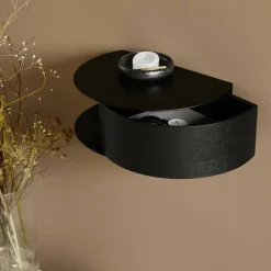 New Woud Wallie wall drawer hylla Svart