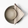 Clearance Tell Me More Washed linen tygservett 45x45 cm Hazelnut stripe