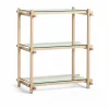 HAY Woody Column hylla Oak-clear glass low