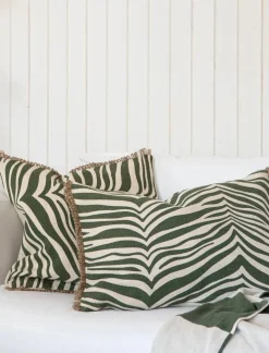 Classic Collection Zebra kudde 40x60 cm Grön
