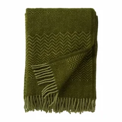 Outlet Klippan Yllefabrik Zigzag ullpläd 130x200 cm Basil